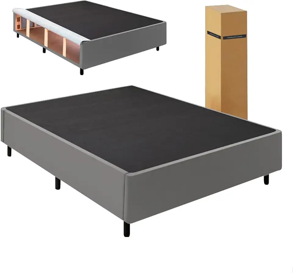 Cama Box desmontável com Baú Lateral King para Colchão de 1,93m Cinza
