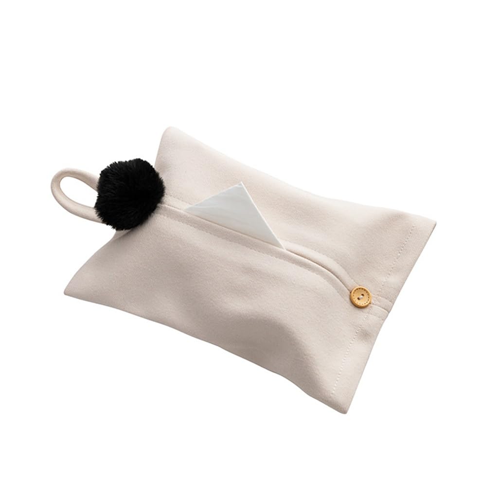 Boîte à mouchoirs en tissu japonaise pour salon et table basse blanche