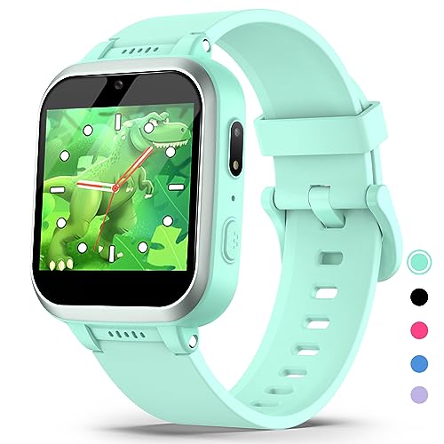 meoonley Kids Smart Watch with Puzzle Games HD Touch Screen Camera Video Music Player Pedometer Alarm Clock Flashlight Fashion Kids Smartwatch Gift for 6-13 Year Old Boys Girls Toys