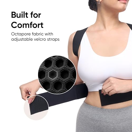 Image of Frido Orthotics Posture Corrector for Men & Women | Slim, Lightweight Back Brace for Shoulder & Back Support | Invisible Design, Breathable & Adjustable | For Everyday Office & Home Use (Small)