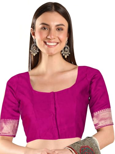Image of Chandrakala Casual Blouses for Women Sarees,Readymade (B186-P)