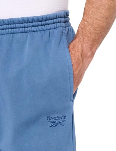 Reebok Calça jogger masculina com identidade lavada, Azul uniforme, GG
