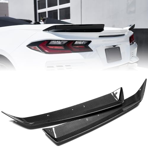 Wicker Bill Spoiler for Corvette C8 Z06 HTC Coupe 2023 2024 2025 2026,Dry Carbon Fiber Rear Wing for C8 Corvette Z06