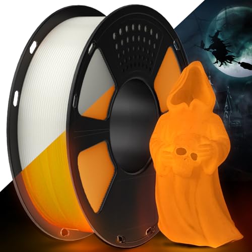 Image of GEEETECH Glow in The Dark PLA Orange Yellow Filament, Neatly Wound 3D Printing Luminous Filament 1.75mm 1Kg Spool(2.2lbs) Dimensional Accuracy + /- 0.02 mm, Fit Most FDM 3D Printers
