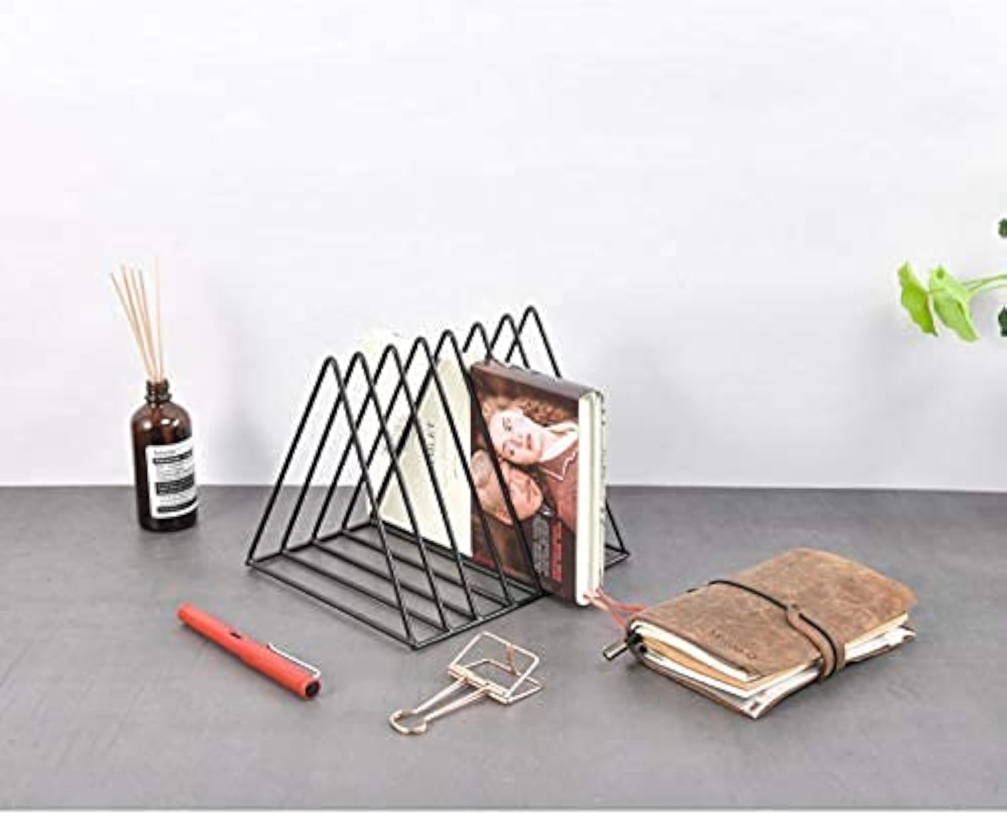 Triangle Desktop File Sorter Organizer, 9 Slots
