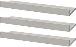 Kit 3 Prateleiras Porta Quadros 100 x 10cm Branca Suporte Invisível