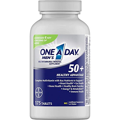 One A Day Menâ€™s 50+ Multivitamins, Supplement with Vitamin A, Vitamin C, Vitamin D, Vitamin E and Zinc for Immune Health Support*, Calcium & more, 175 count