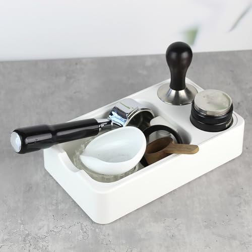 Support de tamper à café et bac ABS pour optimiser votre coin expresso au bureau