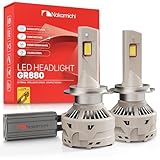Nakamichi Ampoules LED H7 De Remplacement GR880 Series, 33,000 Lumens 300W Par Jeu, Blanc Xénon Ultra Brillant, Branchez Et Jouez, Feux De Route Et Feux De Croisement, Lot De 2, 6000K, H7