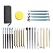 Produktbild MOPOIN Polymer Clay Werkzeug, 24Stück Modellierwerkzeug Set Keramik Werkzeug Skulptur Kit Sculpting Tools Punktierung Werkzeuge für Tonkeramik, Skulptur, Basteln