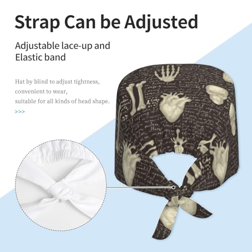 Image of Unisex Adjustable Surgical Sweatband - Elastic Bandage Cap - Scrub Caps for Nurse Working Cap