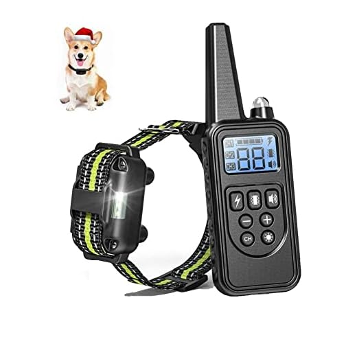 XINGHE Hund träning halsband fjärrkontroll – laddningsbar vattentät krage mottagare träningsanordningar med pip vibration hundar husdjur tränare, 800 meter fjärrkontroll, lätt LCD-skärm