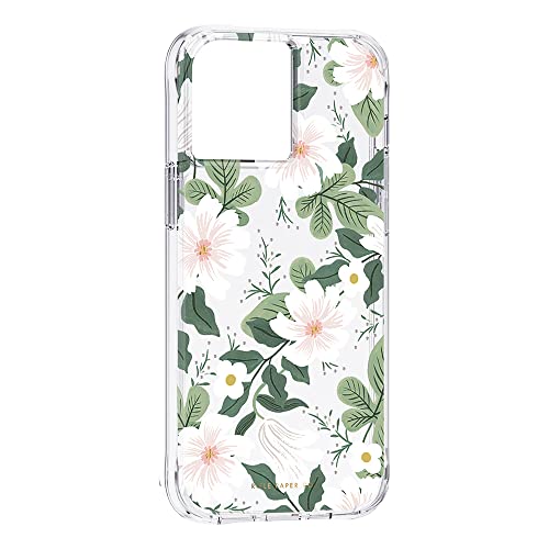 Image of Rifle Paper Co. iPhone 13 Pro Max Case - 10ft Drop Protection with Wireless Charging - Luxury Floral 6.1' Cute Case for iPhone 13 Pro Max - Slim, Anti Scratch, Shock Absorbing Materials - Willow