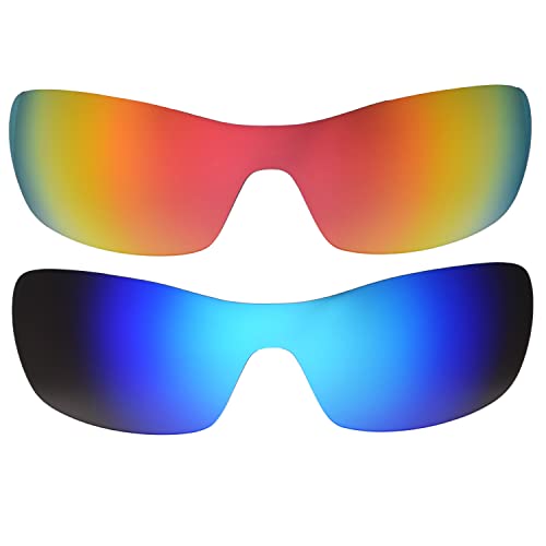 Lentilles Oakley Radar Edge remplacer verres rayés couleur rouge bleu taille unique