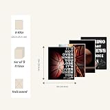 ZDMBCY Basketball Canvas Wall Art, Black White Basketball Posters Home Decor,Inspirational Sport Theme Painting Picture Picture Wall Decor 9Pcs for Teen Boys Kids Room Home Decor 8x10in Unframed