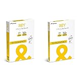 REY® TEXT & GRAPHICS, papier reprographique, blancheur élevée, 90g, A4, FSC®, ramette de 500 feuilles & Papier reprographique, blancheur élevée, 120g, A4, FSC®, ramette de 250 feuilles