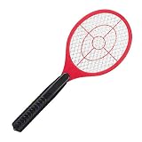Relaxdays 1 x elektrische Fliegenklatsche, ohne chemische Stoffe, gegen Fliegen, Mücken & Moskitos, Fly Swatter, rot