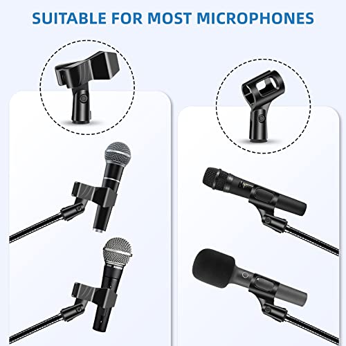 Mic Stand Detachable Gooseneck Microphone Stand Microphone Arm Height Adjustable From 24” To 67” With 2 Mic Clips For Singing, Lecture #TOP3