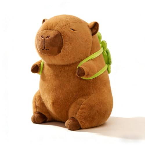 CLIUNT Capybara Plush, 30cm/11.8in Capybara Gifts with Turtle Backpack, Capybaras Teddy, Cute Stuffed Animal, Guinea Pig for Adult, Birthday Gift Decoration