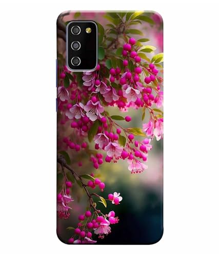 Image of Pink Floral Flowers Printed Hard Back Case Cover Compatible for Samsung Galaxy M11 / Samsung Galaxy A11 (Multicolor) - D1662