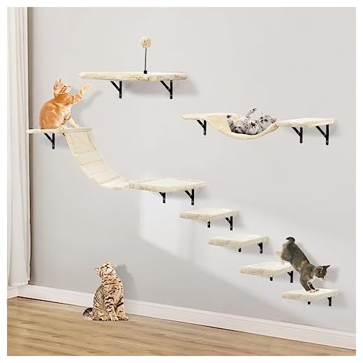 Wooden Indoor Cat Climber Shelves Set