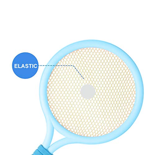 Almencla Conjunto de de Badminton Raquetes de Tênis para Jardim Ao Ar Livre para, Azul