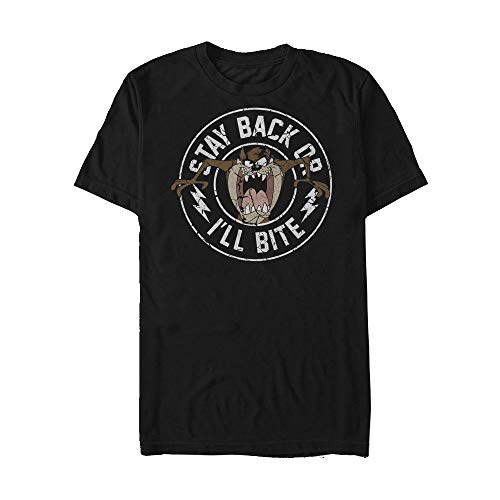 T-Shirt LOONEY TUNES Taz Stay Back imprimé graphique noir