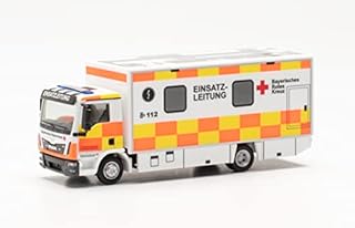 herpa 097291 MAN TGL Box Truck BRK Nuremberg, on a Scale of 1 : 87, Plastic Miniature, Made in Germany, Model Building, Collectors Edition, Multicolour