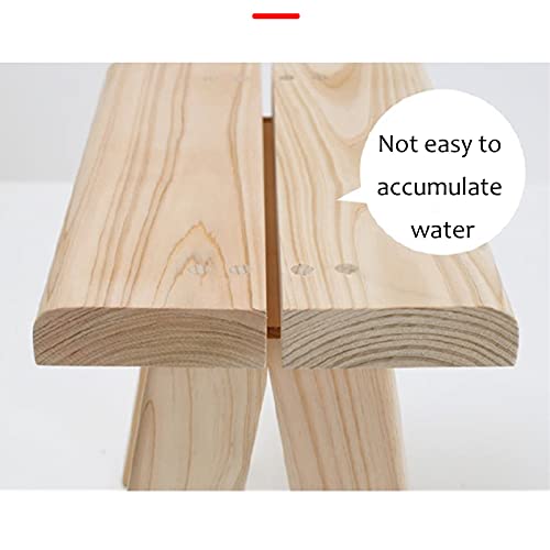 Tabouret de bain extérieur étanche en bois noble durable