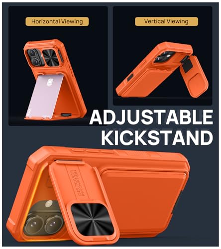 Image of SSLOTSCASE for iPhone 17 Case with 2X Privacy Screen Protector, Orange