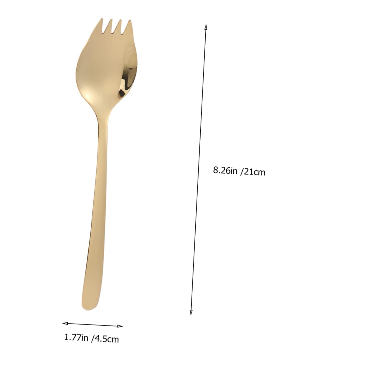 CONGARTENO 304 Stainless Steel Spoon Tableware Decor Salad Spoon Pasta Spoon Kitchen Utensil Bread Salad Spork Serving Spoons Defroster Door Salad Servers Spoon Checkered Para Stickers Golden