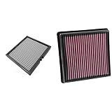 K&N Cabin Air Filter + Engine Air Filter for Select 2011-2020 Jeep/Dodge (Grand Cherokee, Durango)