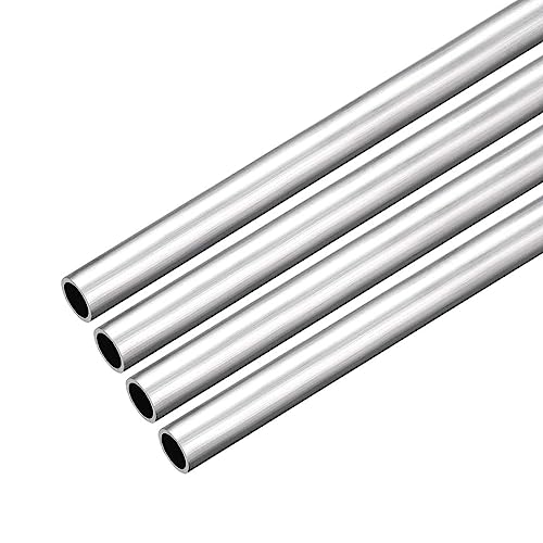 Image of TA-VIGOR Aluminium Round Tubes 4Pcs 6063 Aluminum Round Tube 10mm OD 8mm ID 300mm Length