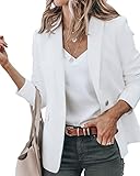 Newffr Women's Casual Blazer Long Sleeve Open Front Work Office Jacket with Pockets (as1, Alpha, xx_
