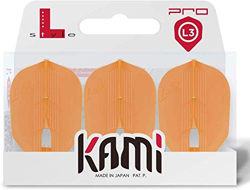 L-style L3 Shape PRO KAMI Dart Flights - Orange - 1 Set (3 Flights)