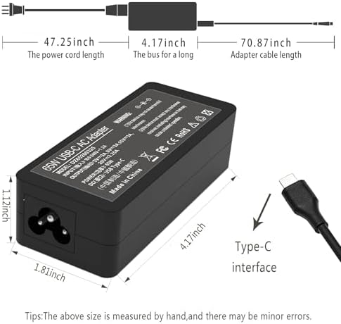65W 45W USB C Laptop Power Replacement Adapter Charger for Lenovo Chromebook/Yoga/ThinkPad/HP Chromebook/Dell Laptop USB Type C Power Adapter - View 8
