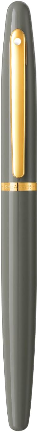 Sheaffer VFM 9427 Glossy Light Gray Rollerball Pen With PVD Gold Appointments