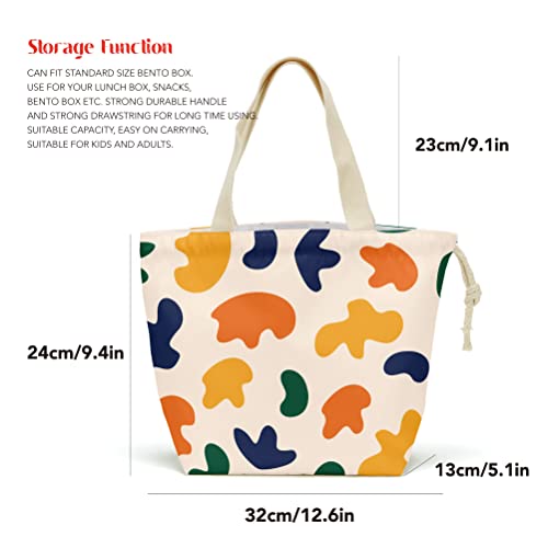 Pykfrhh Lunch Bag Women, Lunch Tote, Reusable, Waterproof, Drawstring Lunch Bag Box For, Adults, Women, Picnic, Work, Beach, Travel, Fruit Strawberry Lemon Orange Decor #TOP5