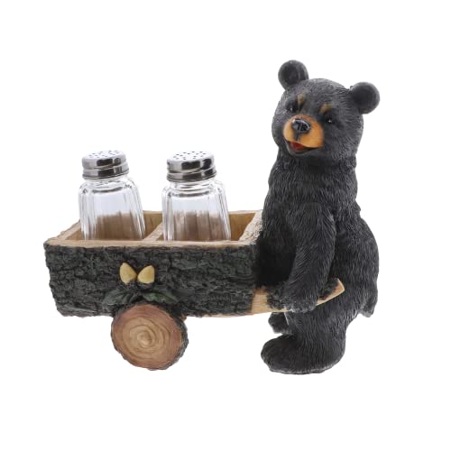 Servette Home Rustic Kitchen Décor Salt And Pepper Shaker Sets - Bear With Pushcart #TOP5