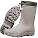 XUNRUO Mid Calf Garden Rain Boots for men and women,Waterproof Outdoor shoes Slip Resistant Fashion Boots Grey P 41