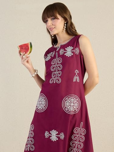 Image of INDO ERA Women's Catton Ethnic Co-Ord Set | Kurta Pant Set | Kurta Palazzo Set | Stylish Cotton Suit Set for Women,11255 | Co Ord Set For Women Stylish |