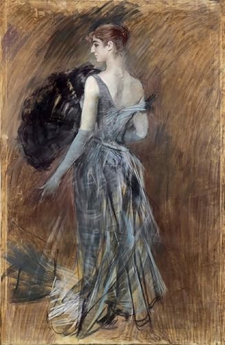 Tableaux peinture sur toile Boldini 60x90cm portrait chic