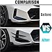 Compatible for BMW 3 Series G20 G21 G28 LCI M Sport 318i 320i 330i M340i 2022-2024+ Front Bumper Side Splitter AirVent Trim Blade(Carbon Fiber Look)