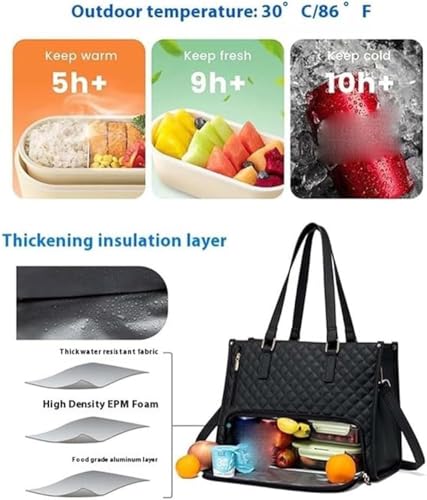Tote And Luxe Co Bag, Toteluxeco 3-In-1 Quilted Tote Bag, My Daily Bag Tote With Lunch Compartment2