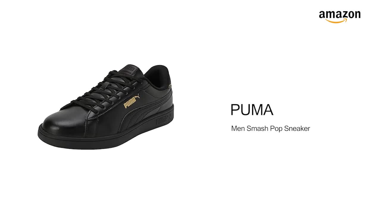 Buy Puma Smash Pop Black-Metallic Gold (39712803_6) at Amazon.in