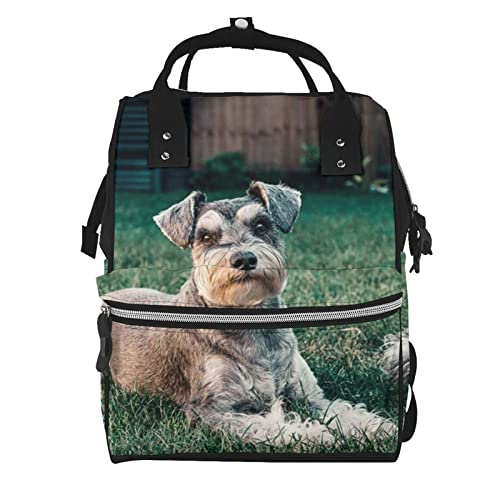 Sac à langer Schnauzer imprimé chien pour simplifier vos promenades en famille