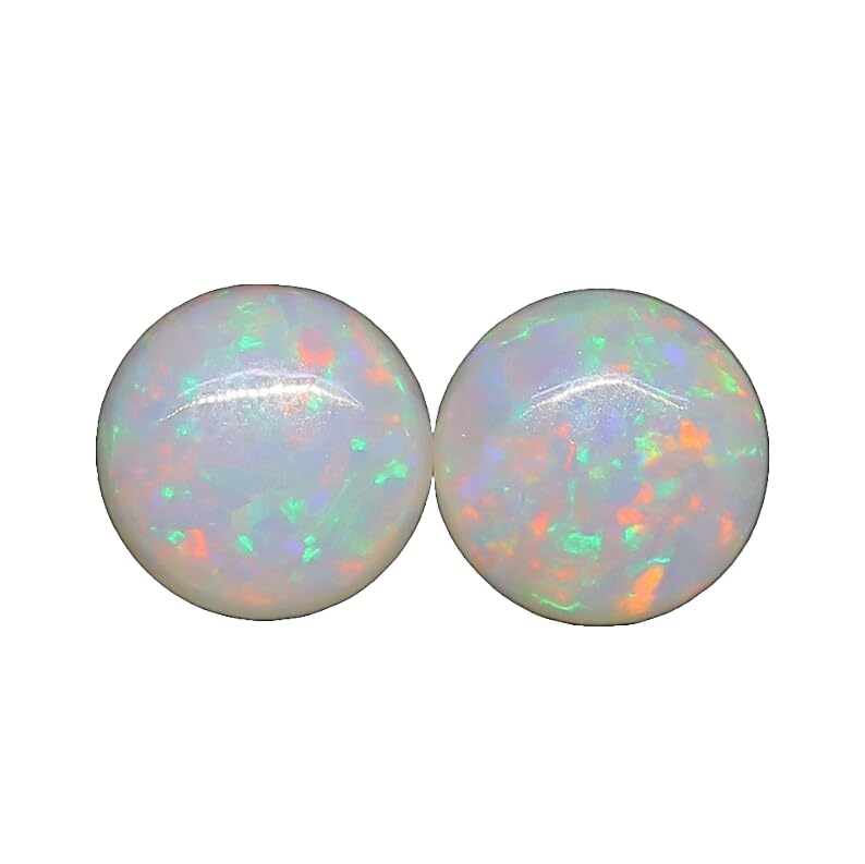 Paire d'opale australienne 4 mm de qualité AAA pour joaillerie