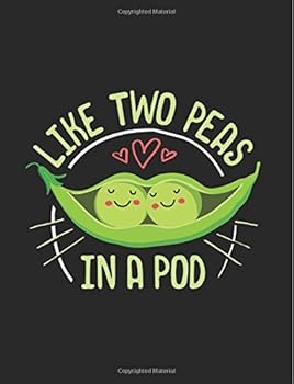 Paperback Cute College Ruled Notebook - Like Two Peas in a Pod - 8.5x11 Pea Pod Notepad Journal Cover: Unique Composition Notepad for 1 Subject Class at School Book