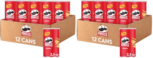 Pringles Potato Crisps Chips, Lunch Snacks, Office and Kids Snacks, Grab N' Go, Original, 2.3 Ounce (Pack of 24)