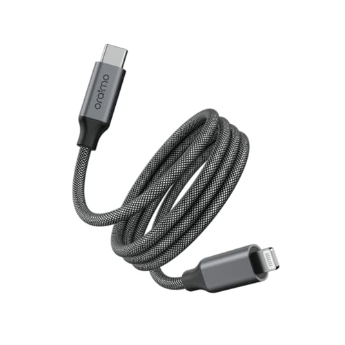 كابل من أورايمو بطول 1 متر نوع USB-C إلى لايتنينج متوافق مع آيفون وآيباد وآيبود